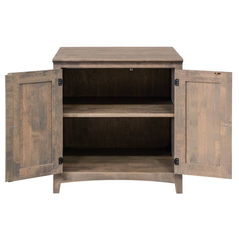 Arch+Haven Solid Wood 2 Door Cabinet