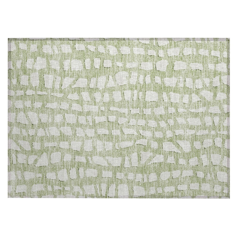 Machine Washable Indoor/ Outdoor Chantille Modern Abstract Rug