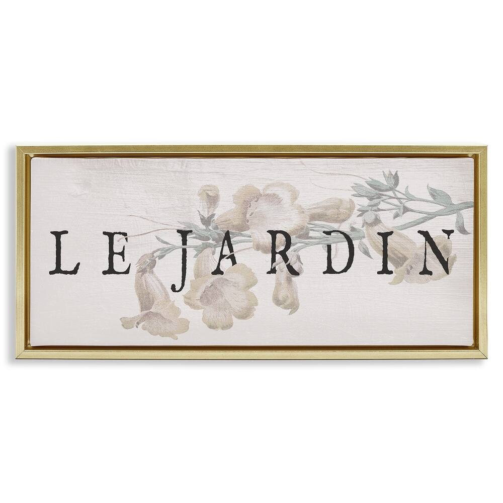 Stupell Vintage French Garden Framed Floater Canvas Wall Art Design By Lil' Rue