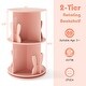 preview thumbnail 6 of 16, MDF Kids Rotating Bookshelf 8 Compartments 360-degree Swivel with Bunny Baffles - 16" L x 16” W x 25.5" H