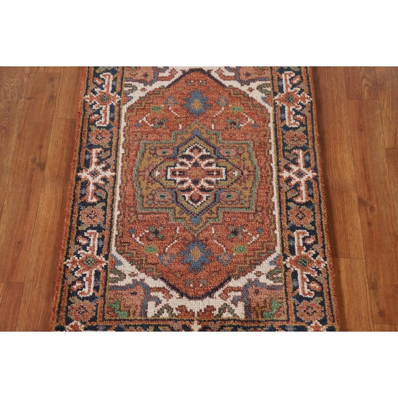 Traditional Heriz Serapi Oriental Rug Handmade Wool Carpet - 2'0"x 3'0"