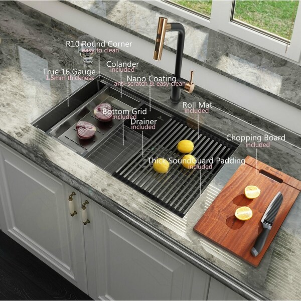 Round stainless steel hotsell sink with drainer