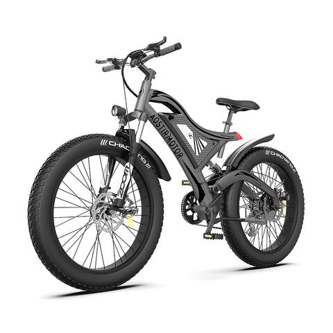 S18 26" 750W Electric Bike Fat Tire 48V 15AH Removable Lithium Battery for Adults