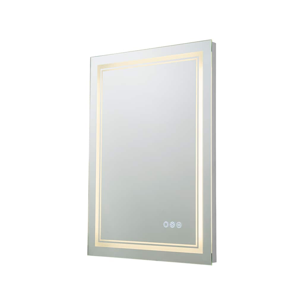 Rectangular Anti-Fog Color Changing Dimmable Bathroom LED Mirror
