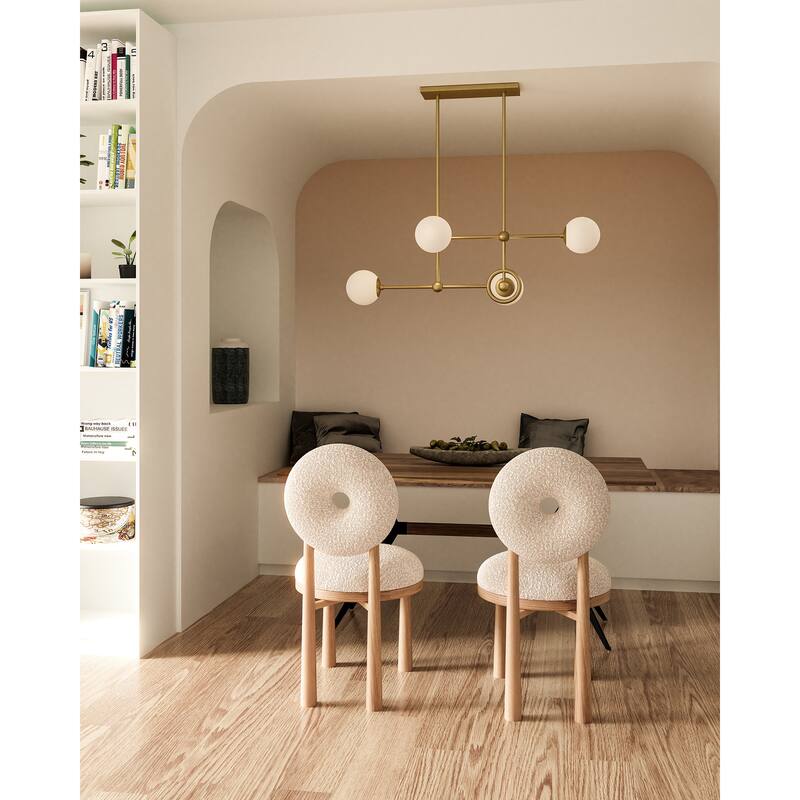 Alora Lighting CH407342 Fiore 4 Light 42" Wide Linear Chandelier