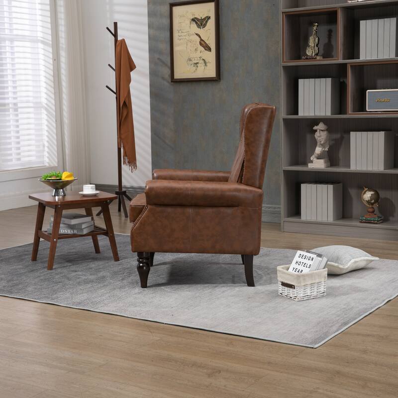 Wood Frame Armchair,Modern Accent Chair Lounge Chair for Living Room