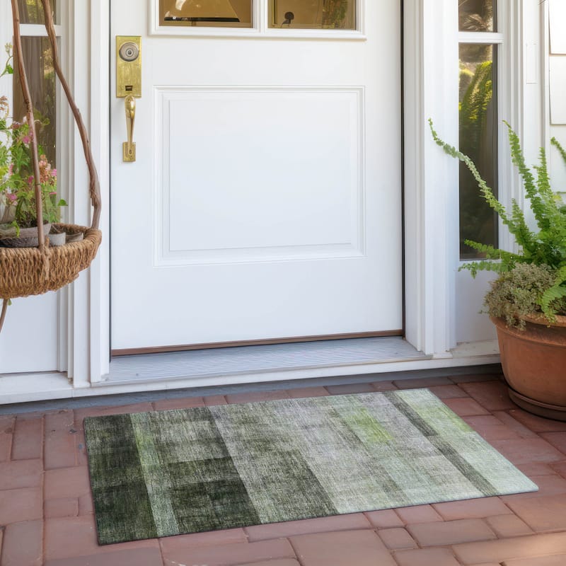 Elna Ombre Weather Resistant Classic Meets Modern Outdoor Rug