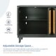 preview thumbnail 12 of 11, Modern Accent Storage Cabinet Sideboard Wooden Cabinet Console Table with 4 Doors and Adjustable Shelves