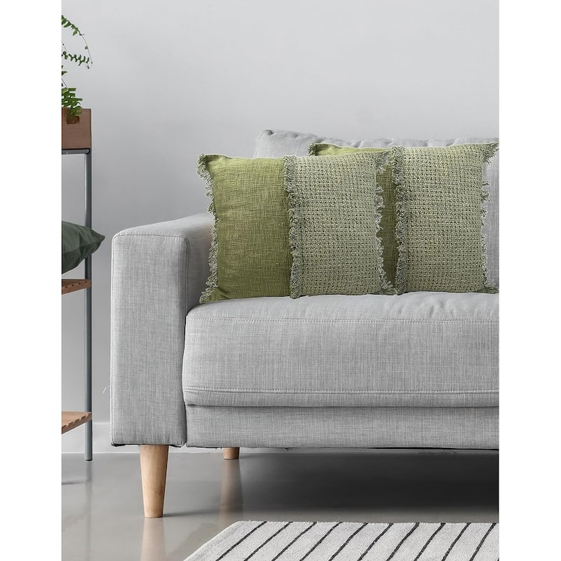 JoJo Fletcher Set of 2 20" x 20" Cotton Decorative Pillow Covers - Style 9