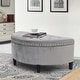 preview thumbnail 12 of 46, Adeco Half Moon Tufted Storage Ottoman Bench