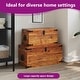 preview thumbnail 5 of 8, vidaXL Storage Chest Set 2 Pieces Rough Mango Wood - 27.6" x 13.8" x 13.8"