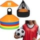 preview thumbnail 6 of 14, 50 Disc Cones 12 Pinnies Scrimmage Vests Team Practice Training Jersey 8-11 Years - Red