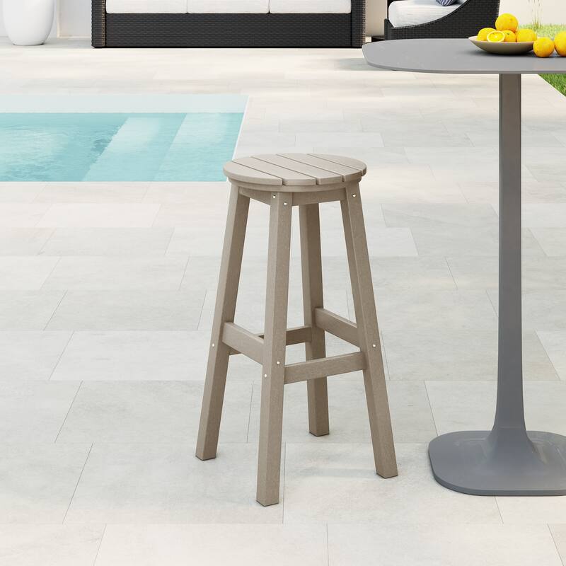 Laguna Hdpe All Weather Outdoor Patio 29" Round Bar Stool