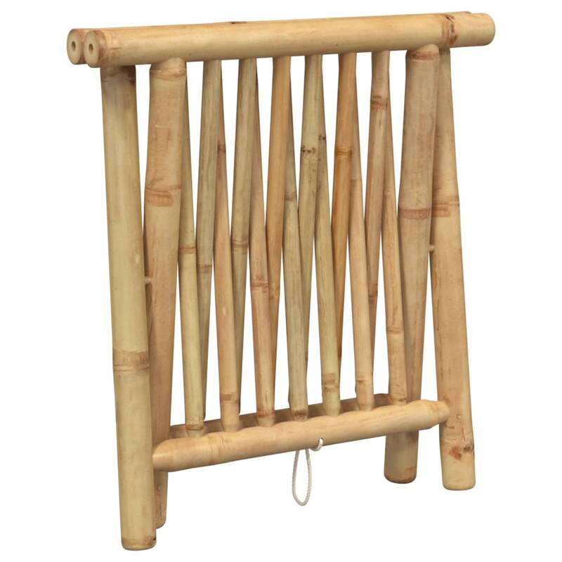 vidaXL Magazine Rack Natural Bamboo Bamboo - 12 x 16.5 x 13.6