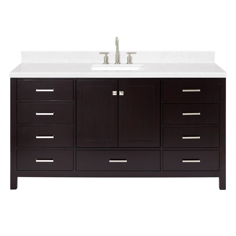 Ariel A066SCQRVO Cambridge 67" Free Standing Single Basin Vanity Set