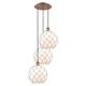 Option White Glass with White Rope / Antique Copper