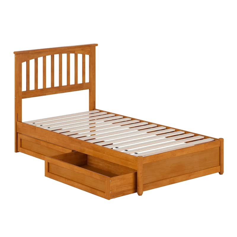 Everett Platform Bed with Panel Footboard and Storage Drawers