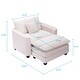 preview thumbnail 20 of 45, Organnice 40" Chenille Lounge Chair for Reading, Modern Couch Cozy Sofa Bed with Ottoman, Living Room Single Sofa Accent Chair