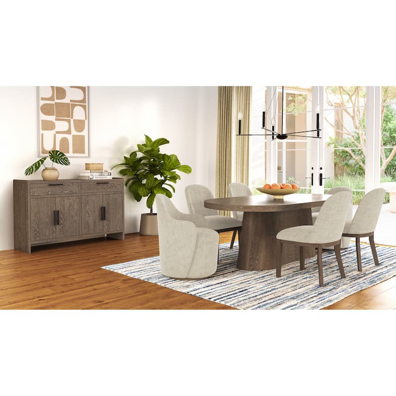 Cocoa And Swivel Barrel Chair