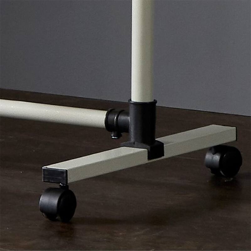 Short Clothing Racks for Hanging Clothes with Bottom Shelves & Wheels