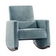 preview thumbnail 25 of 35, Julia 29.5"W Modern Solid Wood Nursery Rocking Chair with Lumbar Pillow by HULALA HOME