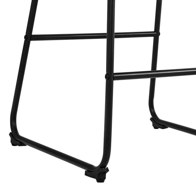 Counter Height Bar Stools with Metal Frame Upholstered Kitchen Island Stool in Faux Leather or Fabric