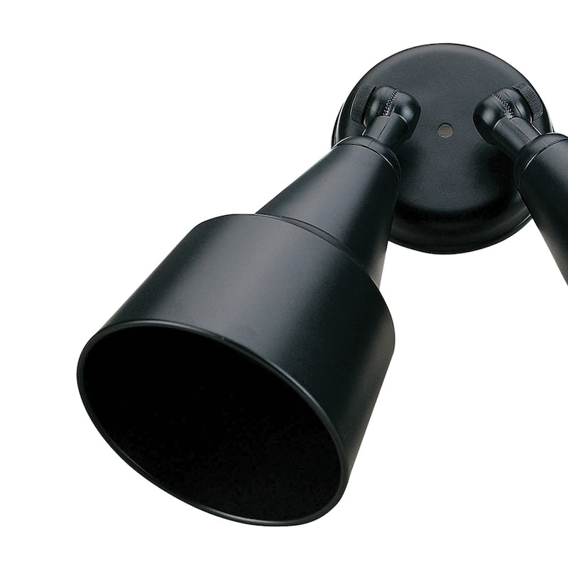 AA Warehousing Outdoor Black 2-light Flood Light