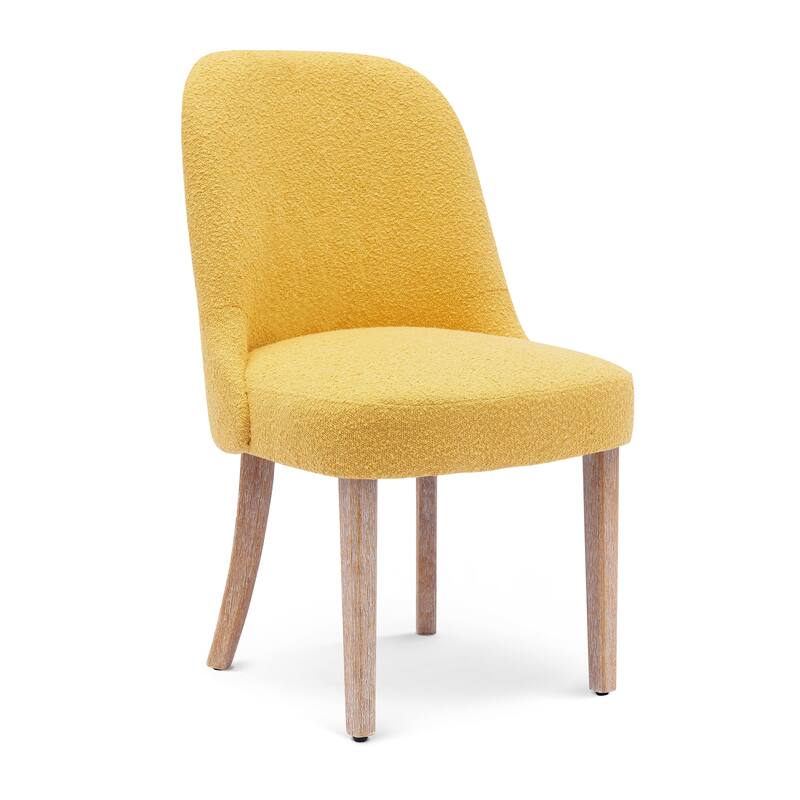 Boucle Polyester Upholstered Side Chair - Water/ Stain Resistant