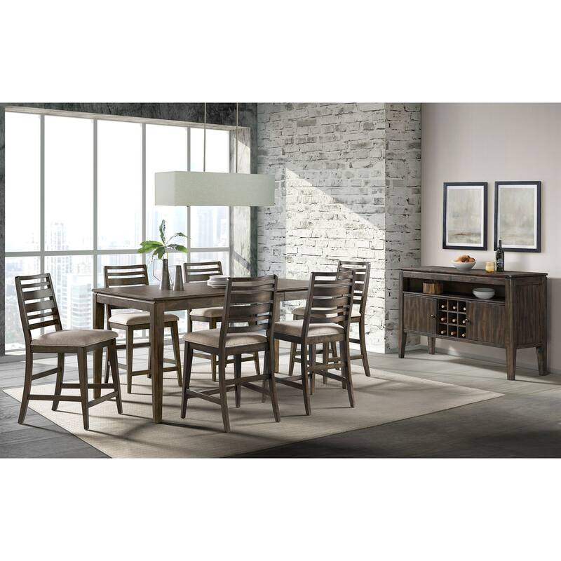 Kauai Counter Stool, Ladder Back w/Cushion Seat (Set of 2)
