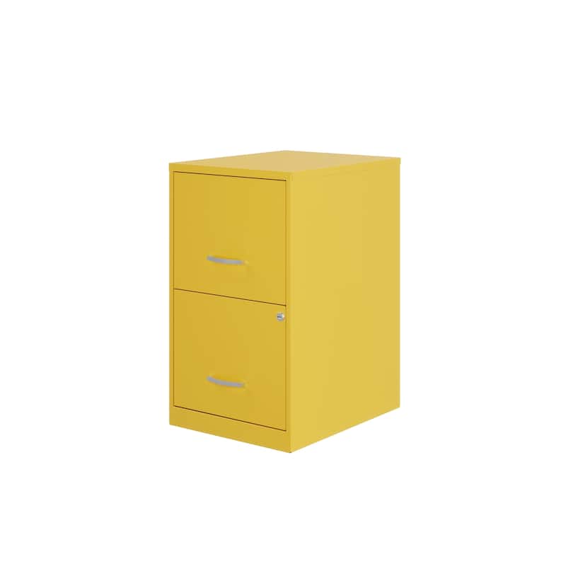 Space Solutions 18in. 2 Drawer Metal File Cabinet, Teal
