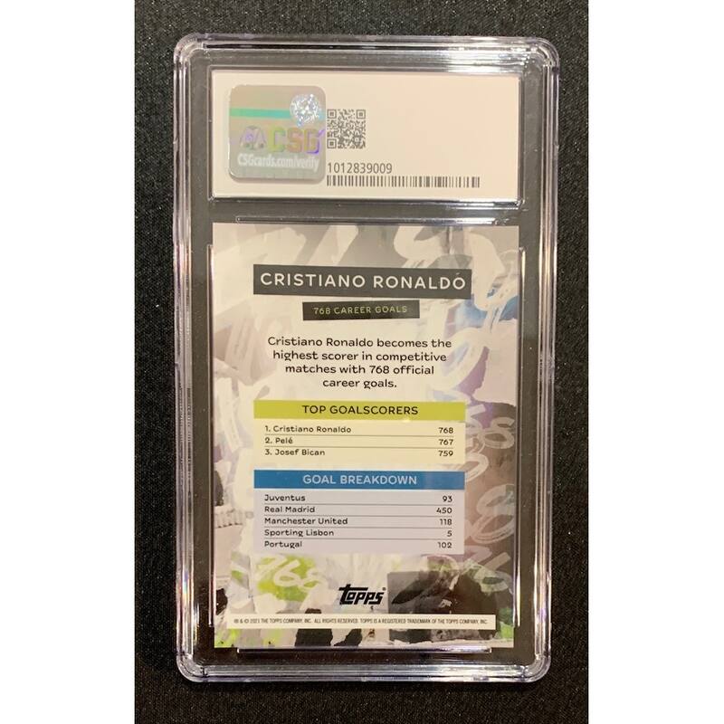 Cristiano Ronaldo 2021 Topps Now UEFA CL 768 Career Goals Soccer Card CSG 10 - 8'6" x 11'6"
