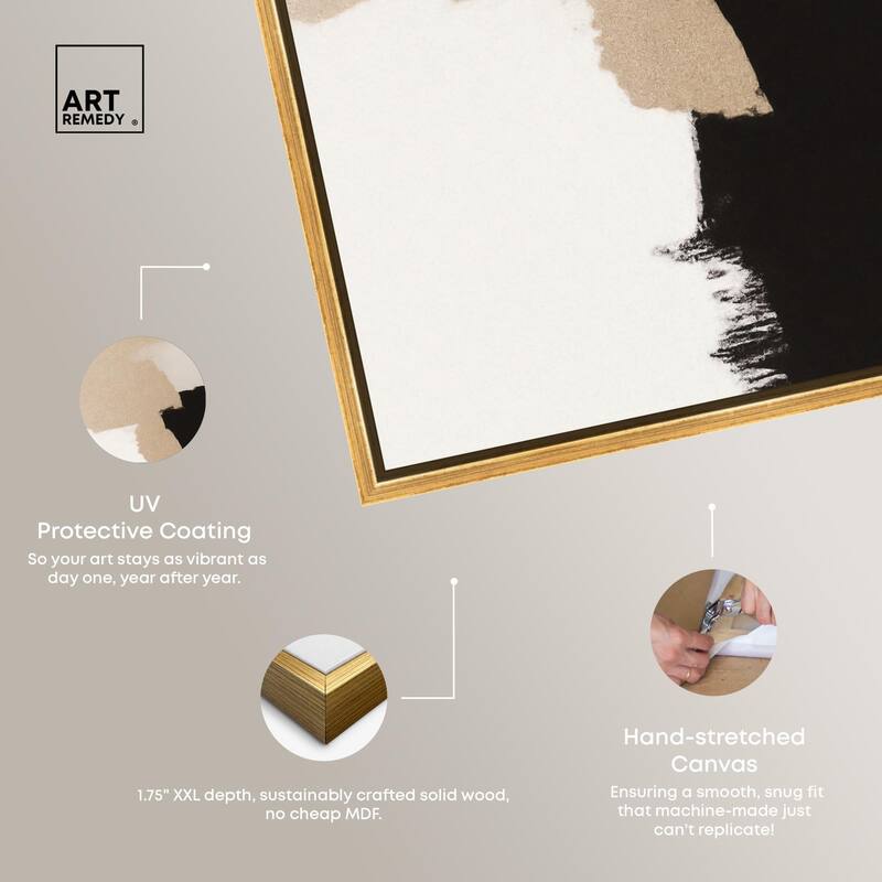 Beige and Black II Canvas by Art Remedy
