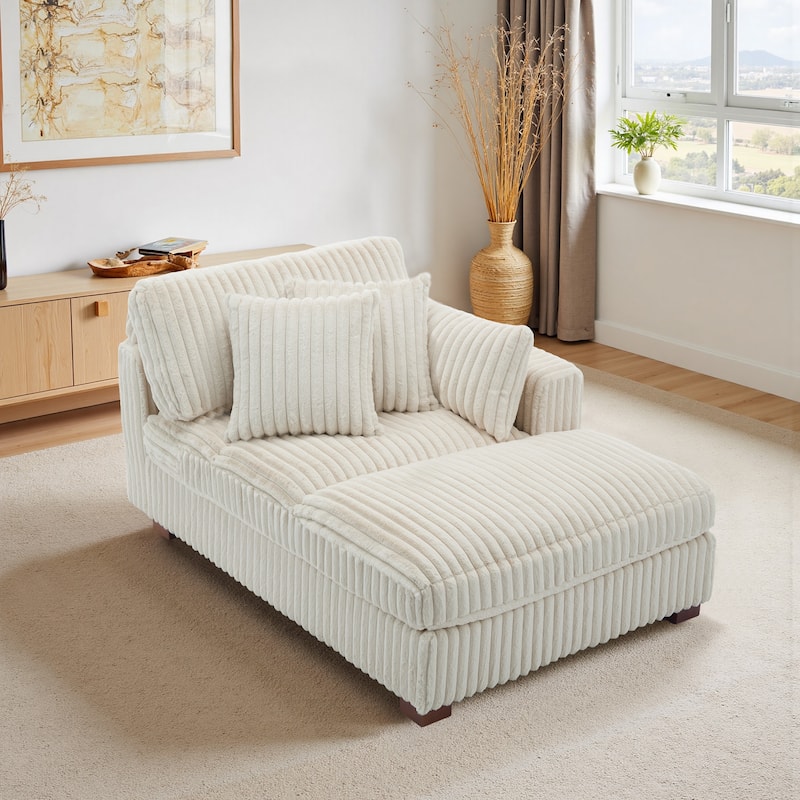 Modern Indoor Chaise Lounge Couch with Pillows