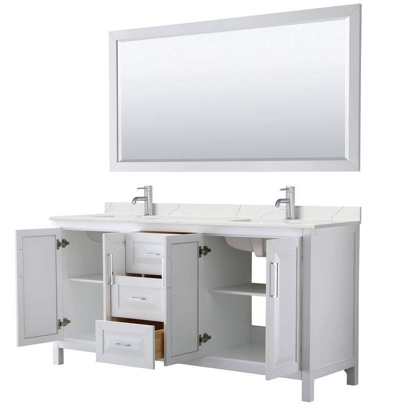 Wyndham Collection WCV252572D-QTZ-UNSM70 Daria 72" Free Standing