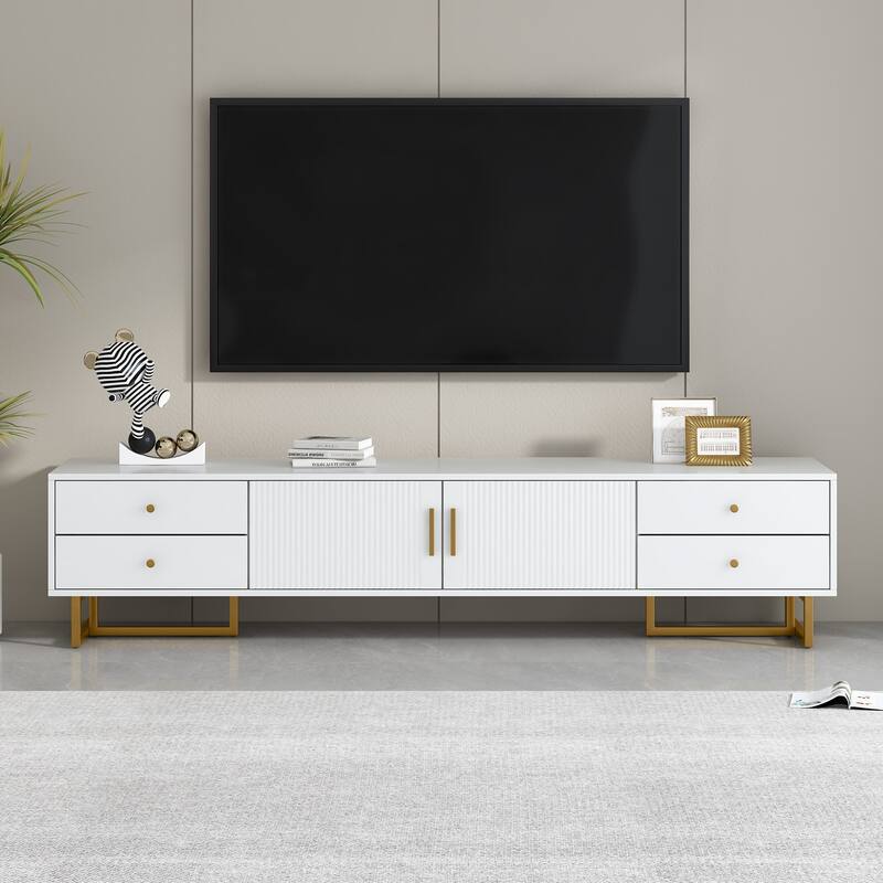 TV Stand for 65+ Inch TV, Entertainment Center TV Media Console Table
