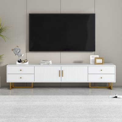 TV Stand for 65+ Inch TV, Entertainment Center TV Media Console Table