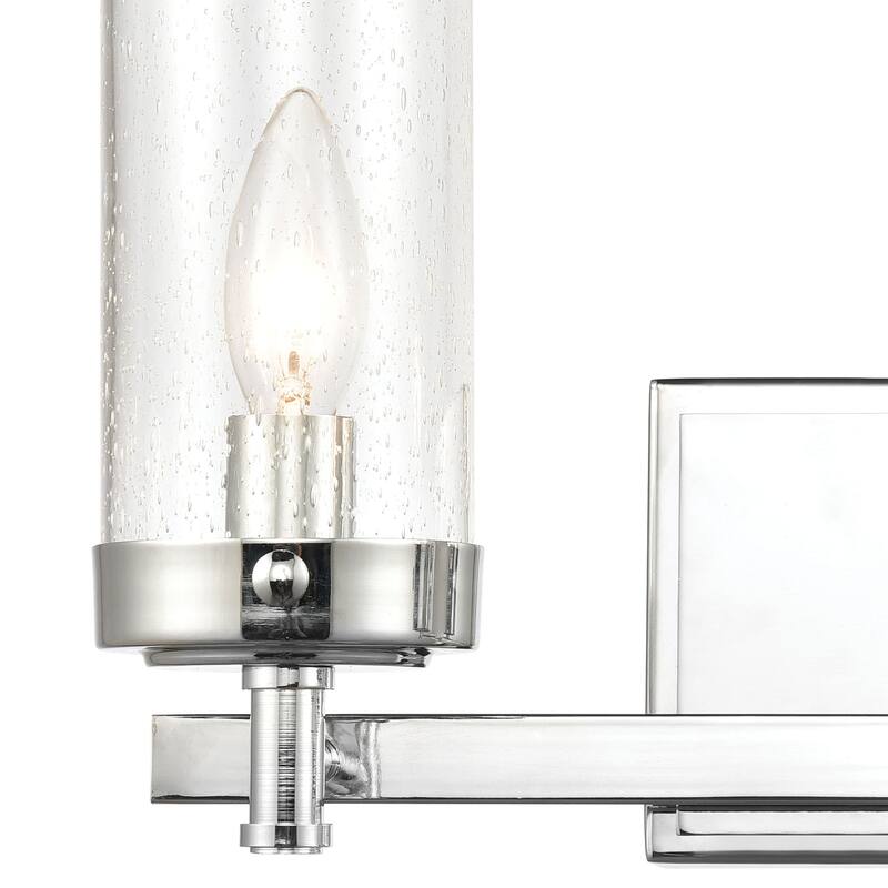 Elk Home Melinda Polished Chrome With Seedy Glass 2 Light Vanity Light