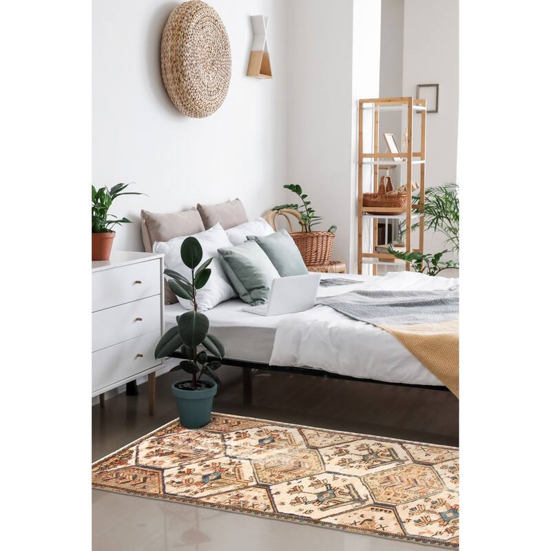 ECARPETGALLERY Hand-knotted Antalya Vintage Beige Wool Rug - 2'8 x 8'6