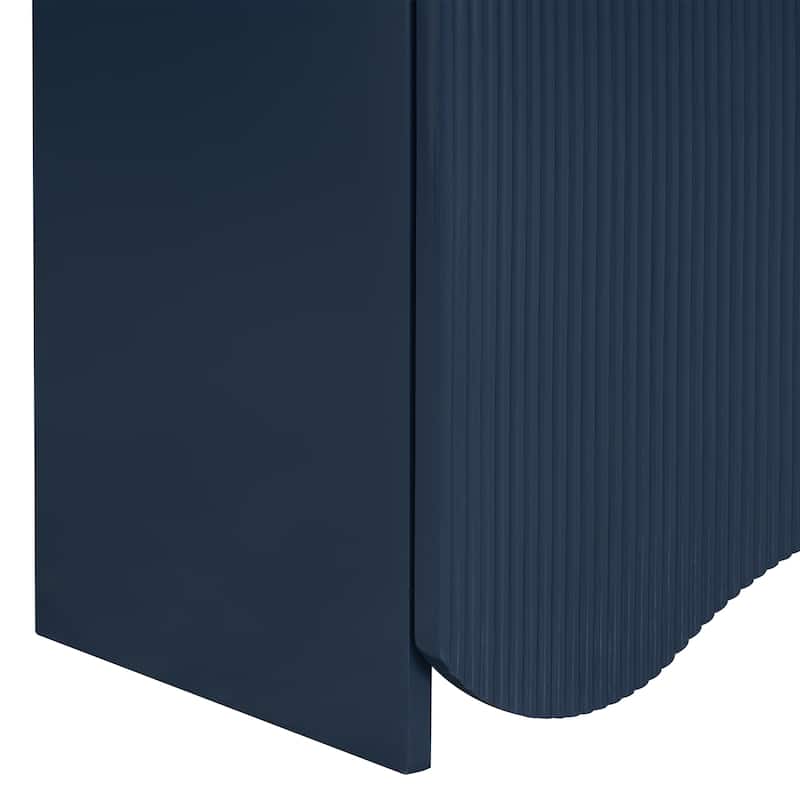 Vertical Stripes and Wavy Design of a Four-Door Cabinet Cabinet