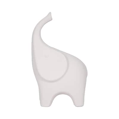 Sagebrook Home Porcelain Elephant Figurine Decor - 7" x 5" x 12"