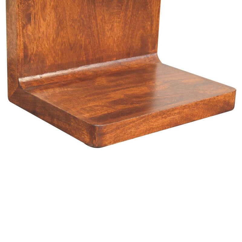 HomeRoots 22" Chestnut Solid Wood One Drawer Nightstand With Floor Shelf