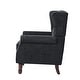 preview thumbnail 62 of 77, Button Tufted Armchair Wingback Wood legs Accent Chairs (Set of 2)
