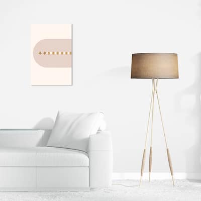 Wynwood Studio Canvas Symbols and Objects Star Race Brown and Cream White Modern & Contemporary Wall Art Canvas Print