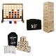 preview thumbnail 1 of 6, YardGames Giant Tumbling Timbers Outdoor Game Bundle w/ 4 in a Row & Jumbo Dice - 10.4 x 7.2 x 3.8 inches