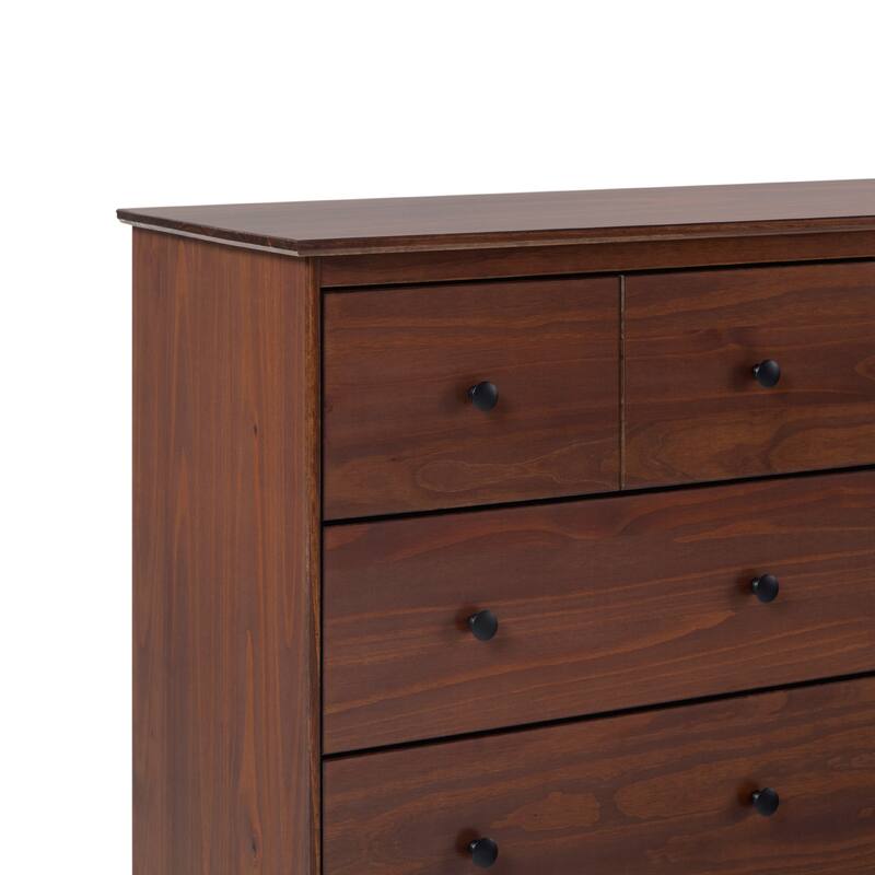 Walker Edison Bullrushes 6-Drawer Solid Wood Dresser