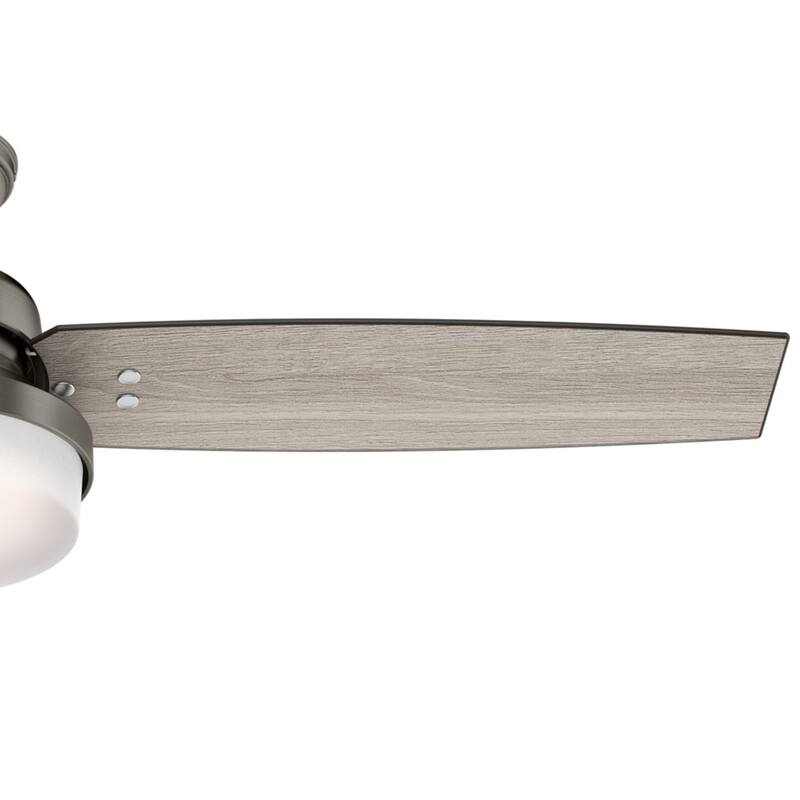 Hunter Fan Sentinel Brushed Nickel 52-inch Ceiling Fan with 3 Reversible Blades - Silver