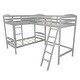preview thumbnail 21 of 25, Both Stylish and Durable Versatility Twin L-Shaped Solid Pine Wood Bunk Bed and Loft Bed,A Wonderful Bed For 3
