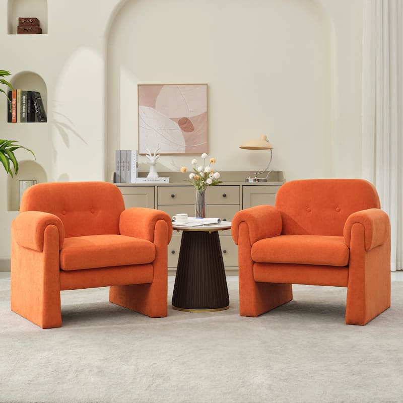 Modern Cloud Velvet Accent Chair with Removable Cushion for Living Room