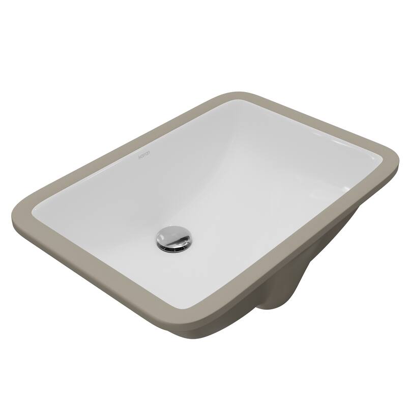 Karran 21-1/4" Undermount Vitreous China Bathroom Sink In White