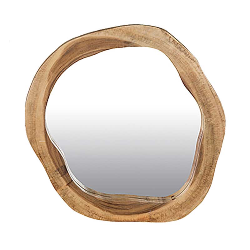 3D-Edge Solid Wood Wall Mirror by East at Main